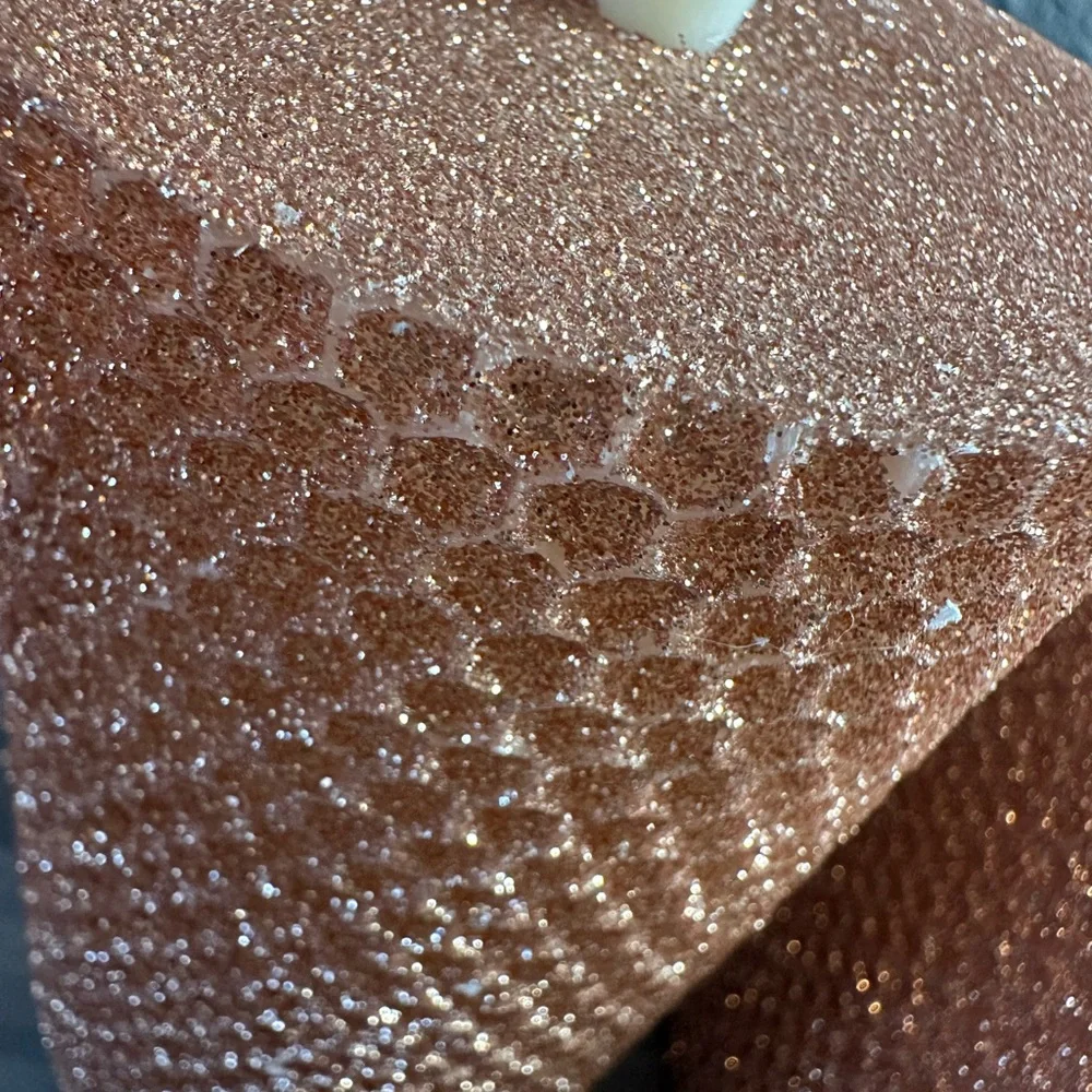 Home Reflections honeycomb flameless LED 3 candle set in champagne  with remote